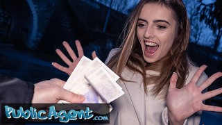 public agent skinny euro babe fucked doggystyle pov in a garage